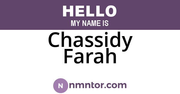 Chassidy Farah