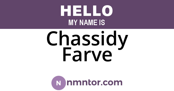 Chassidy Farve