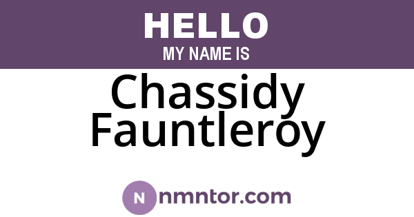 Chassidy Fauntleroy