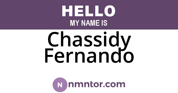 Chassidy Fernando