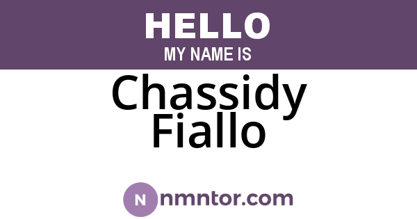 Chassidy Fiallo