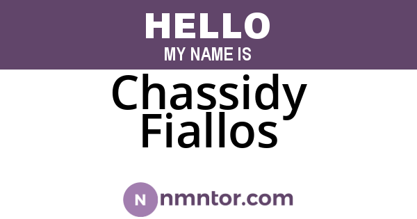 Chassidy Fiallos