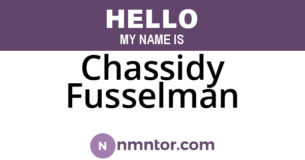 Chassidy Fusselman