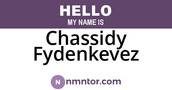 Chassidy Fydenkevez
