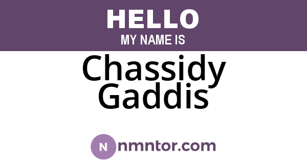 Chassidy Gaddis