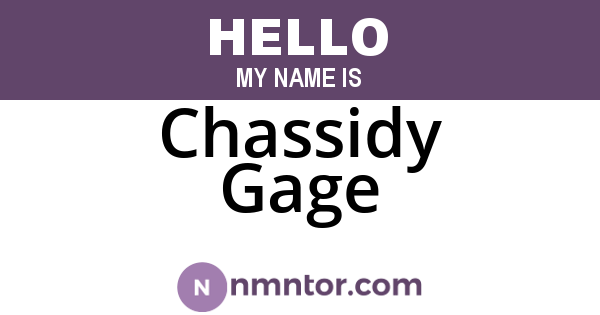 Chassidy Gage