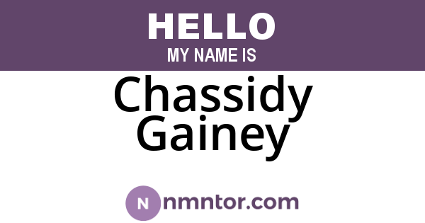 Chassidy Gainey