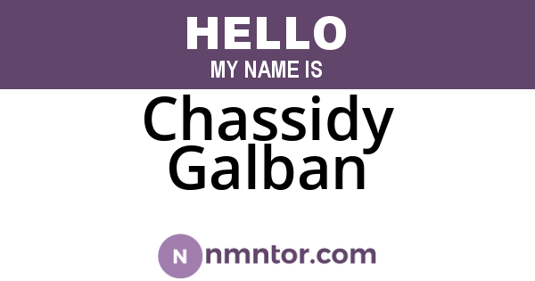 Chassidy Galban