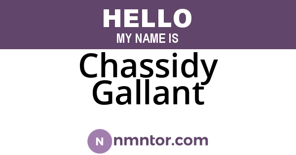 Chassidy Gallant