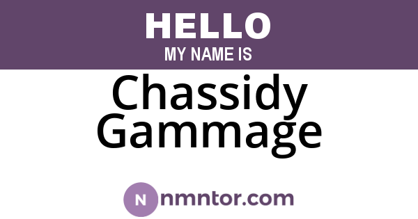 Chassidy Gammage