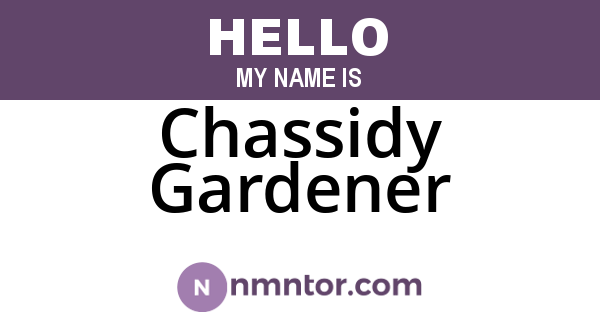 Chassidy Gardener
