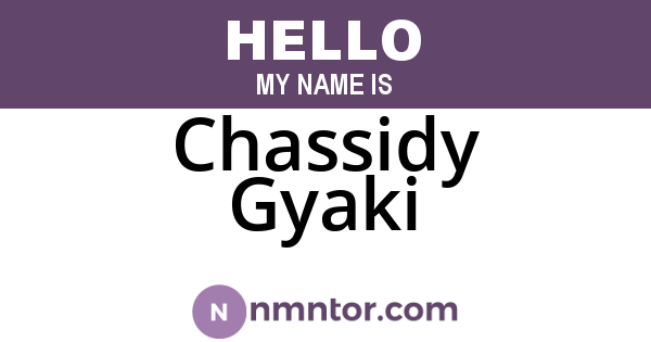 Chassidy Gyaki