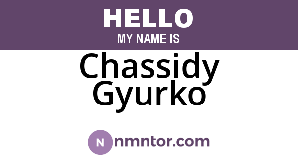 Chassidy Gyurko