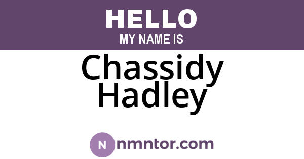 Chassidy Hadley