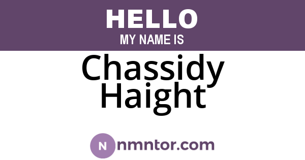 Chassidy Haight