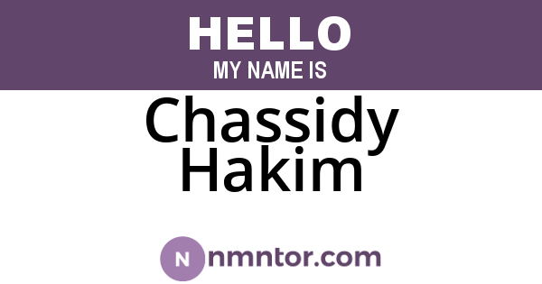 Chassidy Hakim