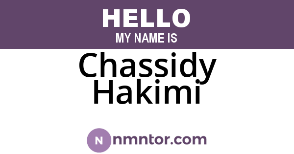 Chassidy Hakimi