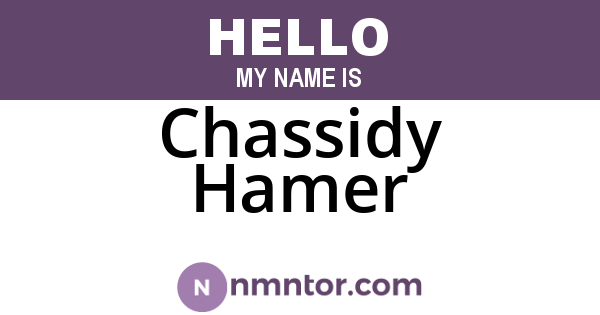 Chassidy Hamer