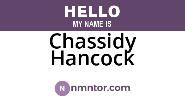 Chassidy Hancock