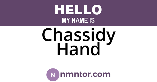 Chassidy Hand