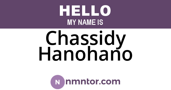 Chassidy Hanohano