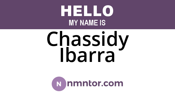 Chassidy Ibarra