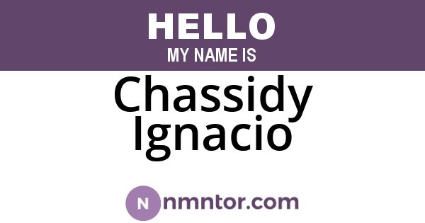 Chassidy Ignacio