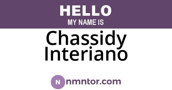 Chassidy Interiano