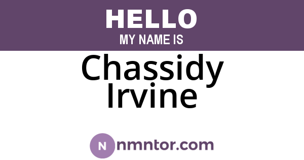 Chassidy Irvine