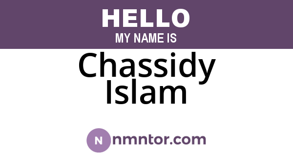 Chassidy Islam