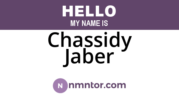 Chassidy Jaber
