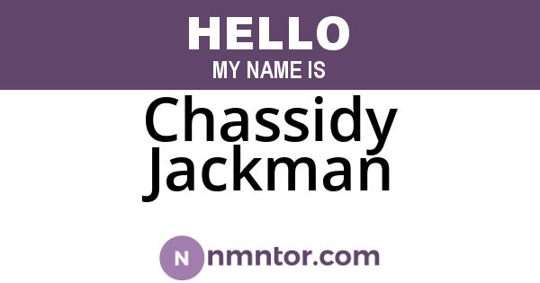 Chassidy Jackman
