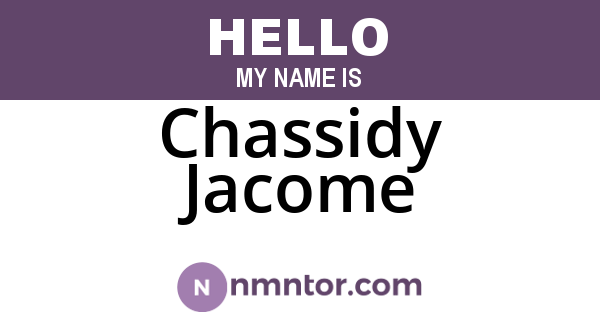 Chassidy Jacome