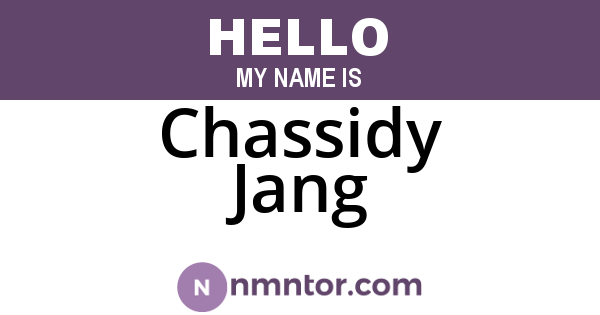 Chassidy Jang