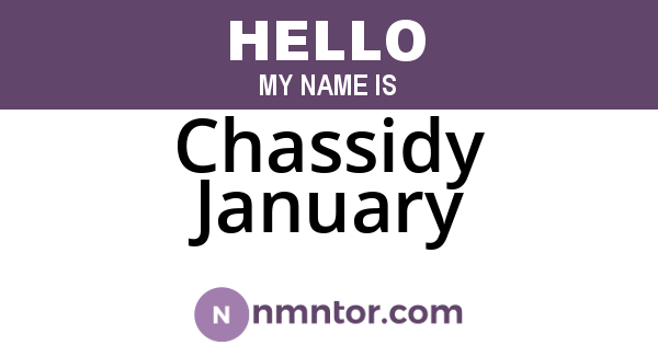 Chassidy January