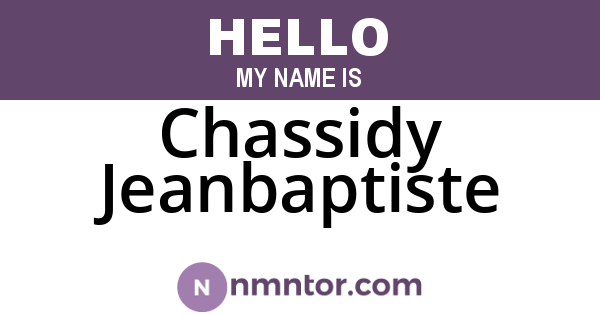 Chassidy Jeanbaptiste