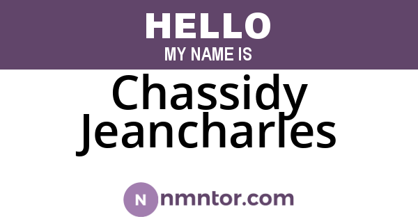 Chassidy Jeancharles
