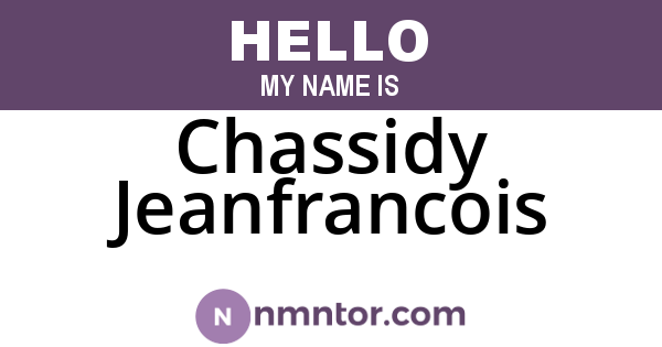 Chassidy Jeanfrancois