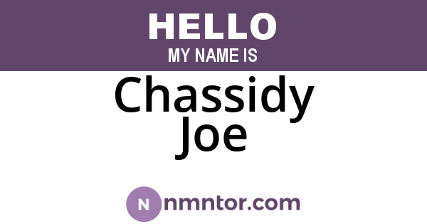 Chassidy Joe