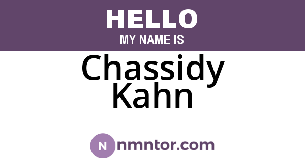 Chassidy Kahn