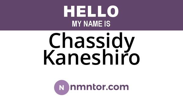 Chassidy Kaneshiro