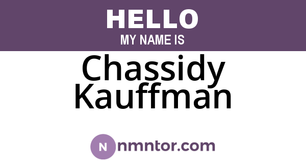 Chassidy Kauffman