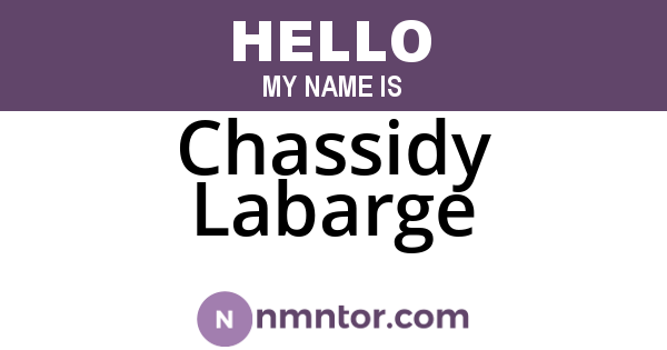 Chassidy Labarge