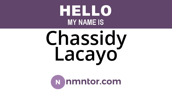 Chassidy Lacayo