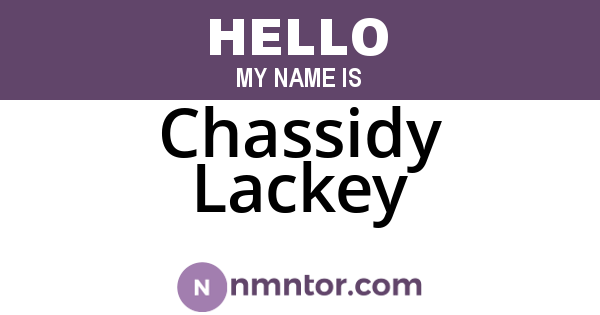 Chassidy Lackey