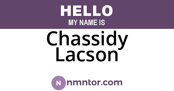Chassidy Lacson