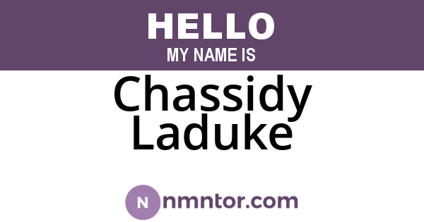 Chassidy Laduke