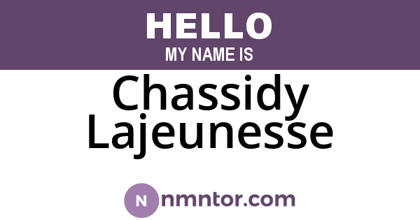 Chassidy Lajeunesse