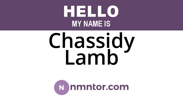 Chassidy Lamb