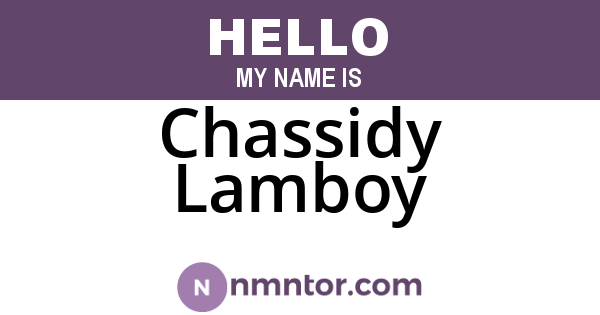 Chassidy Lamboy